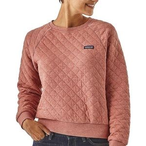 Patagonia Organic Cotton Quilt Crew Sweatshirt Pink Salmon
